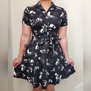 Vintage Style Cat Dress
